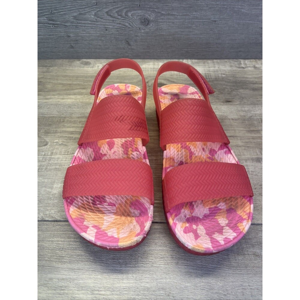 Reef Water Vista Womens Size 9 Beach Sandals Marbled Camo Pink PVC Free - Picture 3 of 10